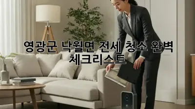 영광군 낙월면 전세 청소: 완벽 체크리스트!