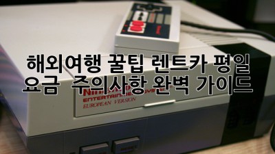 해외여행 꿀팁🍯 렌트카 평일 요금 & 주의사항 완벽 가이드